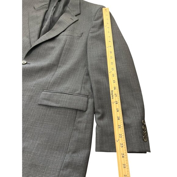 Polo University By Ralph Lauren Mens Wool Blazer 42R Navy Blue Made In Canada - Picture 6 of 7